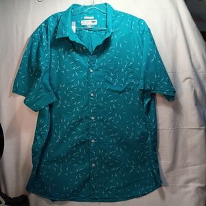 Old Navy Turquoise Casual Button-Down Shirt